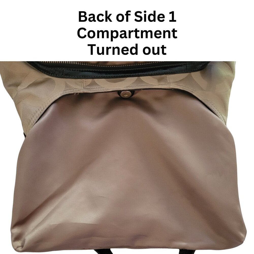 SOLD. EUC LARGE Coach Madison Maggie Op Art Tan C Jacquard Shoulder Bag - Picture 15 of 16